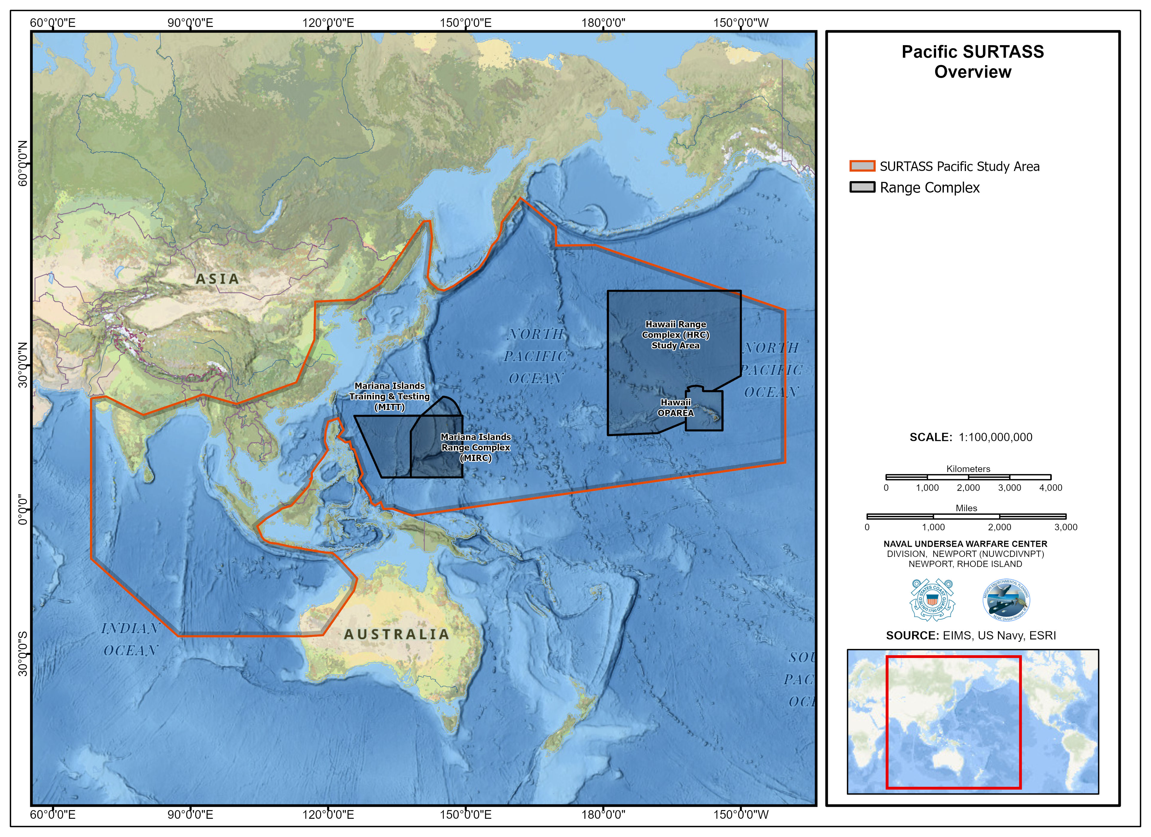 Graphic of PAC SURTASS LFA Study Area Graphic of PAC SURTASS LFA Study Area